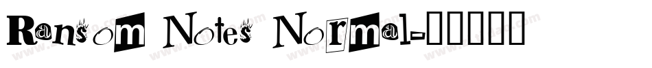 Ransom Notes Normal字体转换